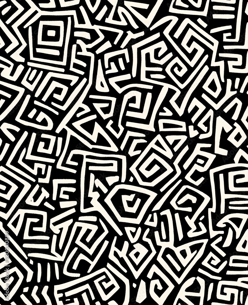 Sticker Abstract Black & White Pattern