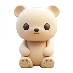 A cute, soft teddy bear character, perfect for children's decor, toys, or playful designs. Ideal for warm and cozy visuals.