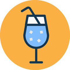 Drink vector icon in background style 