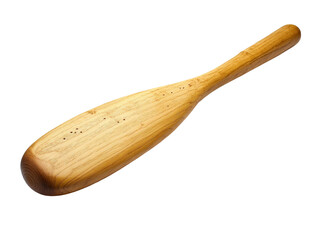 Wooden paddle isolated on white background. PNG transparent.