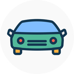 Taxi vector icon in background style 
