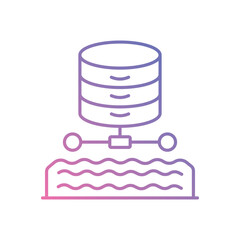 Data Lake icon vector stock illustration