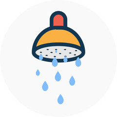 Shower vector icon in background style 