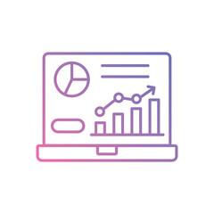Data Visualization icon vector stock illustration