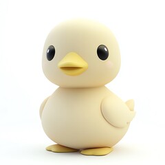 Cute cartoon duckling character, perfect for children's themes, illustrations, and playful designs.