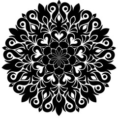 Vector mandala floral patterns ,hand draw circular ornament.