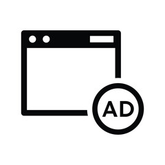 Fototapeta premium browser a d icon