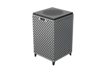 Air purifier removing fine dust in a house. Equipment to protect PM 2.5 dust and air pollution. 3d illustraion