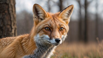 red fox in the wild