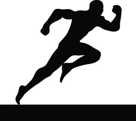 silhouette of a man running