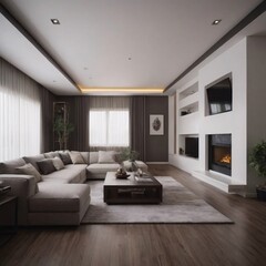 Fototapeta premium Modern living room, Living room interior
