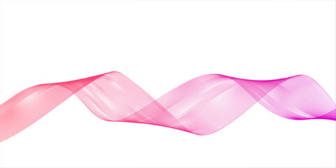 Elegant wave line of sound seamless patter retro overlay ribbon decorative isolated vector on white background.