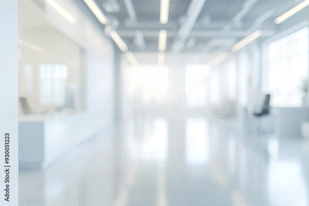 Poster blurry image architecture building corridor.