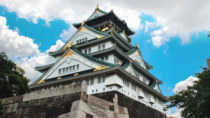 Fototapeta premium Osaka, the main building of Osaka Castle.