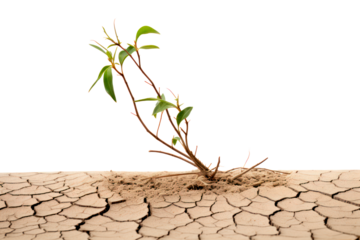 plant in the desert isolated on transparent background, png file