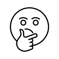Thinking Face Vector Icon