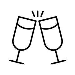 Wine Cheers Vector Icon