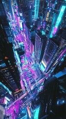 Imagine a vibrant and fantastical future city backdrop, mixed with elements of multiple colors. The main color of the picture is dopamine yellow, creating an atmosphere of energy and excitement.