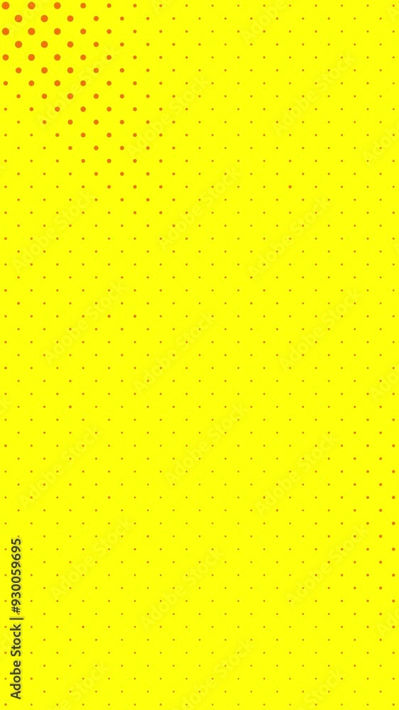 Poster abstract glowing yellow color halftone motion background. moving dots seamless loop. abstract animat