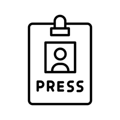 Press Pass Vector Icon