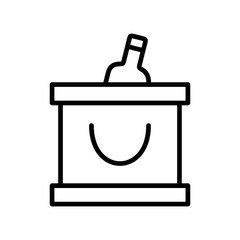 Wine Cooler Vector Icon