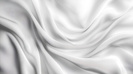 Obraz premium Abstract white silk or smoke wave and swirls gradient satin fabric lies texture background.