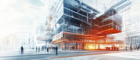 Fototapeta premium Advanced construction processes stunning 