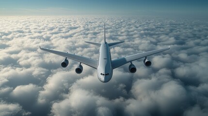 Obraz premium a large cargo airplane flying above 