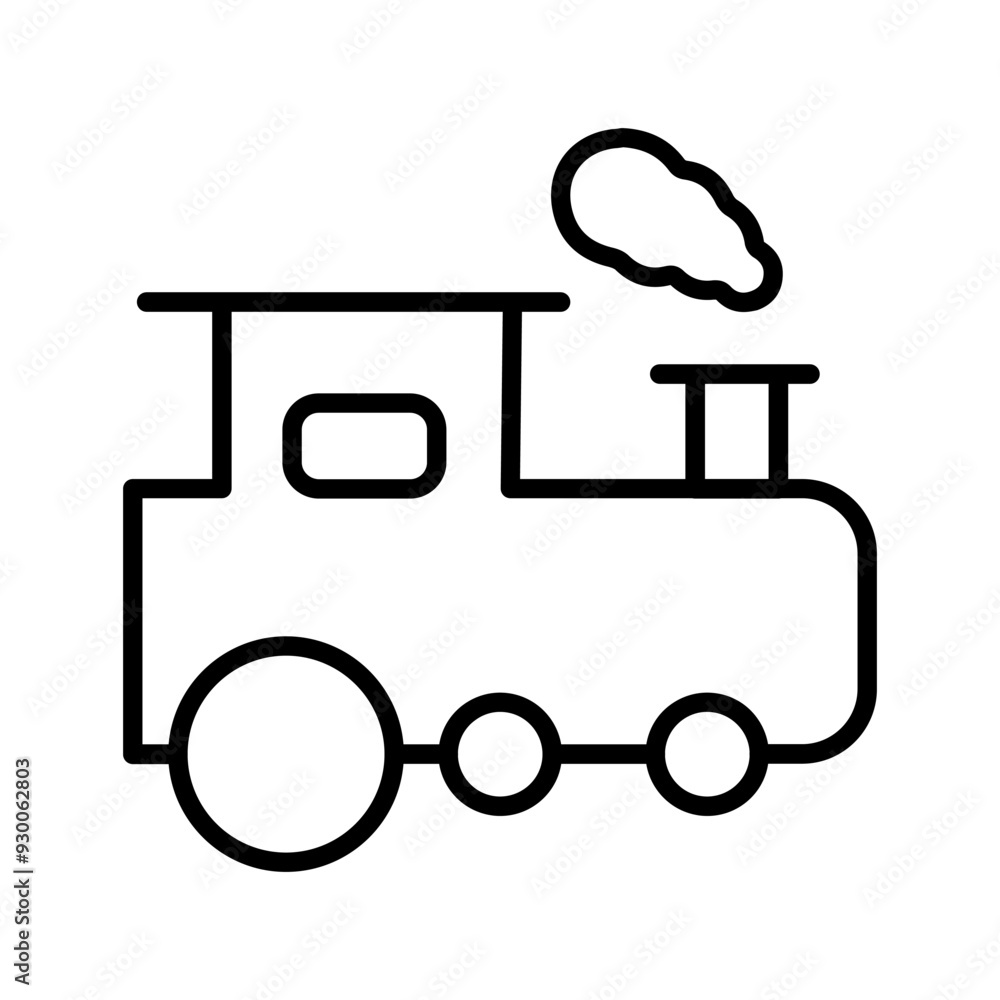 Wall mural train vector icon