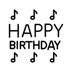 Happy Birthday Song Vector Icon