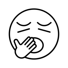 Yawning Face Vector Icon