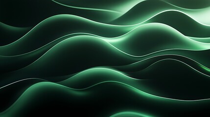 Fototapeta premium Abstract background green tones and the color black in a gradient texture background.