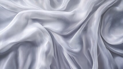 Obraz premium Abstract white and Gray silk fabric weave of cotton or linen satin fabric lies texture background.