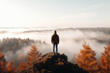 Forest fog landscape adventure.