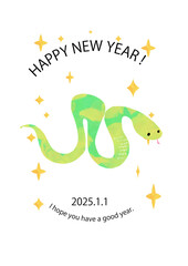 可愛いヘビのイラスト