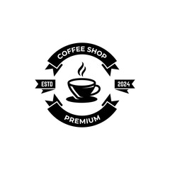 Coffee logo vector icon illustration hipster retro vintage