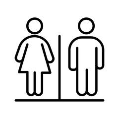 Restroom Sign Vector Icon
