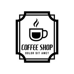 Coffee logo vector icon illustration hipster retro vintage