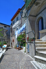 Obraz premium A street in San Lupo, a village in Campania, Italy. 