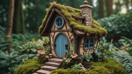 A Fairy Tale House in the Forest illustration.