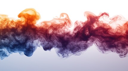 Fototapeta premium a background image with whisps of colorful smoke at the bottom of the image with a white background