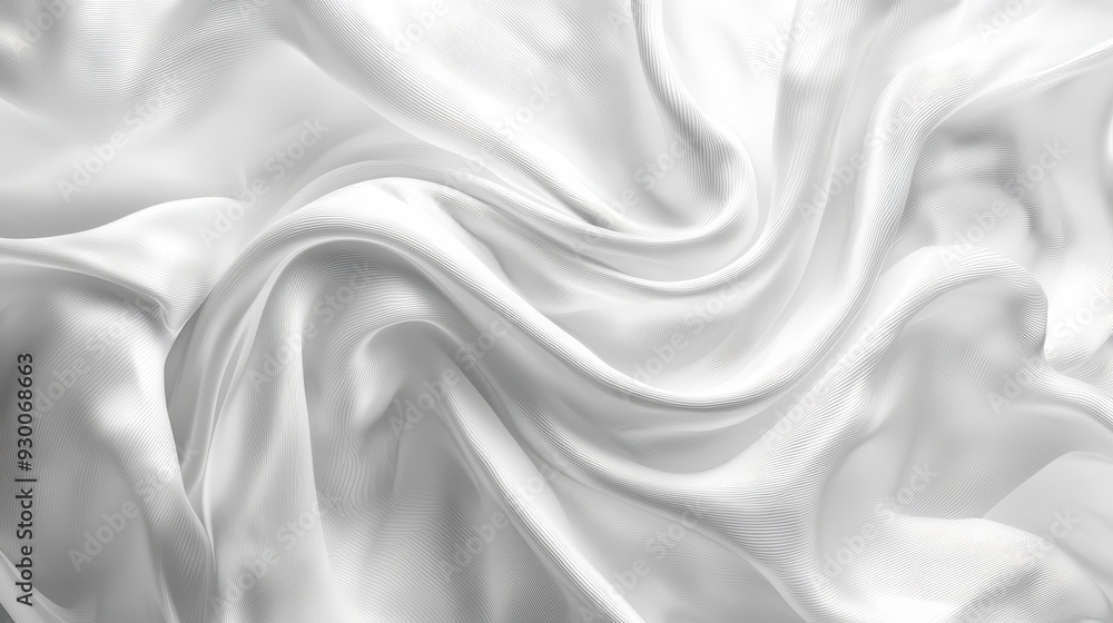 Aufkleber an abstract image of white swirls on a smooth surface