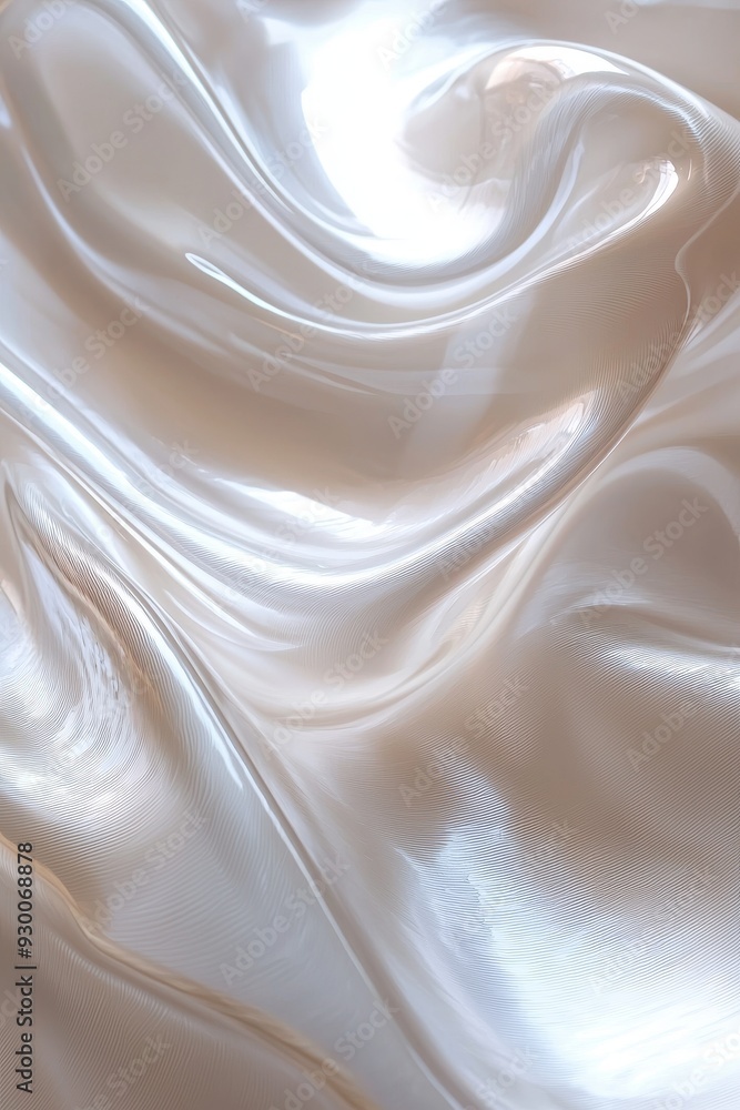 Aufkleber an abstract image of white swirls on a smooth surface
