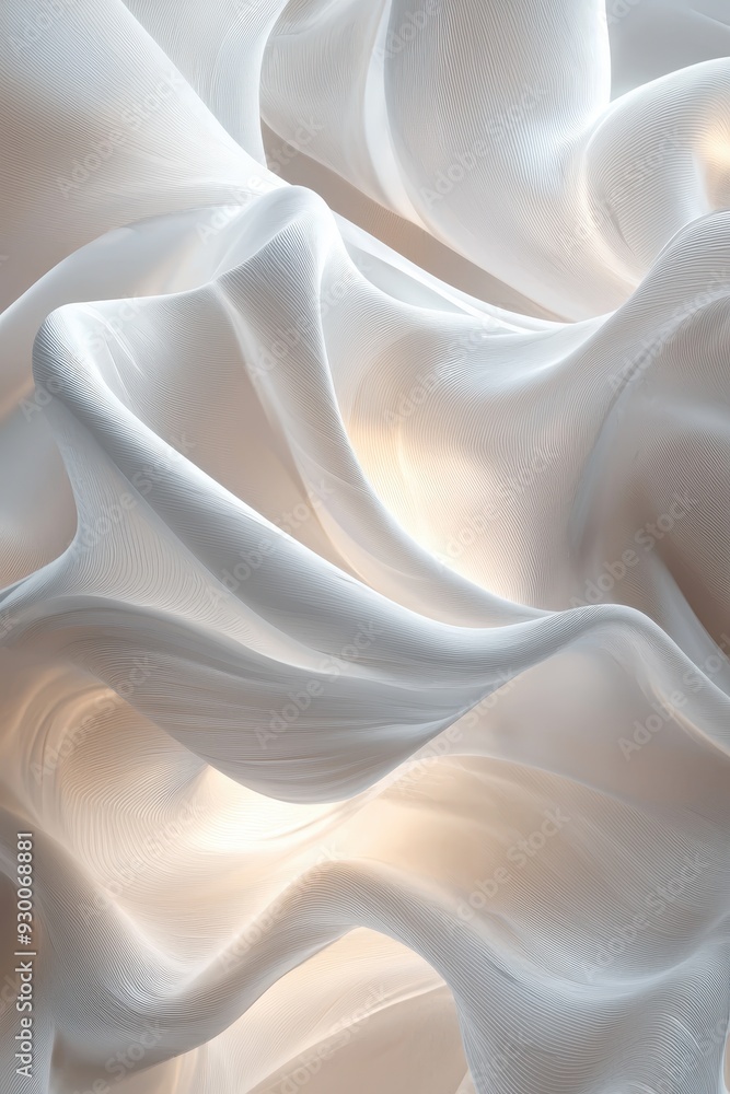 Aufkleber an abstract image of white swirls on a smooth surface