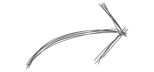 Black arrow icon scribble cut out design element