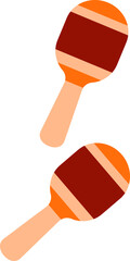 Maracas icon. Flat style. Musical instrument symbol.
