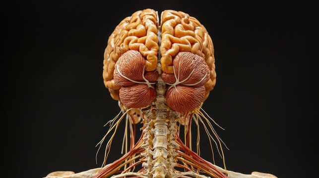 Anatomy model showing the human brain 