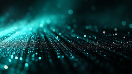 3d render particles, abstract texture background , 3d render emerald zd render particles on dark background, glow, bokeh effect, texture background, gradient, wallpaper