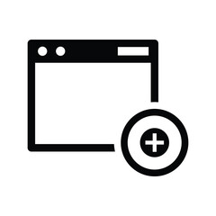 Fototapeta premium browser plus icon