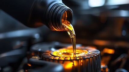 Pouring Oil. Culinary concept